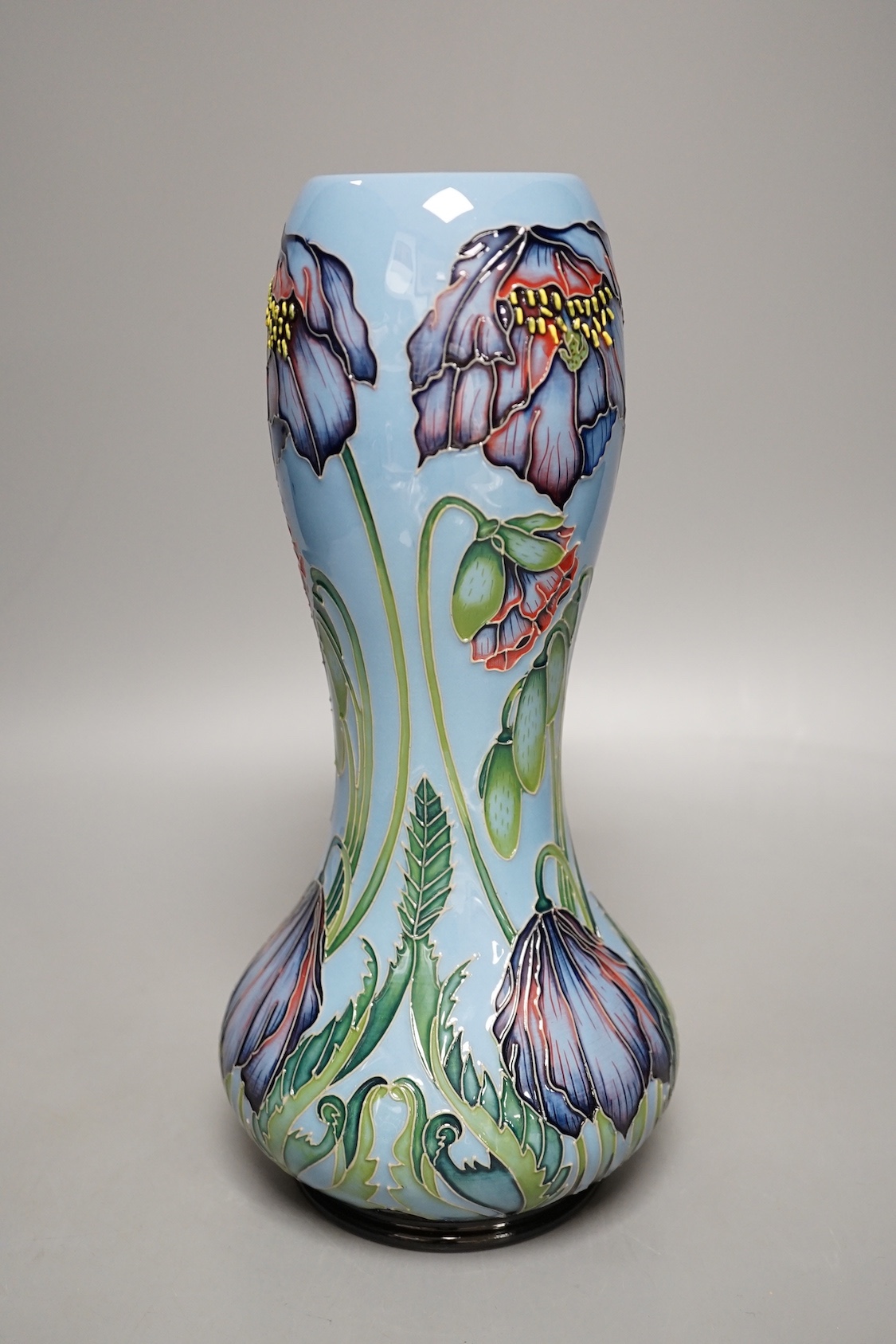 A Moorcroft 'a ray of hope' vase by Paul Hilditch, limited edition 8/50, 2014, 29cms high.